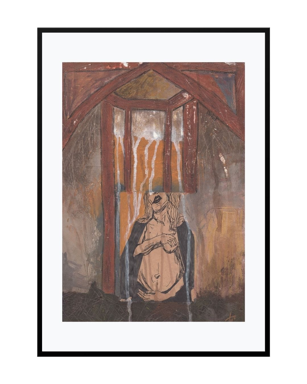 Posters, Prints, & Visual Artwork Female Expressionist Print - Holy Mother